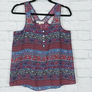 Pink Rose T Back Lightweight Sleeveless Tank Top